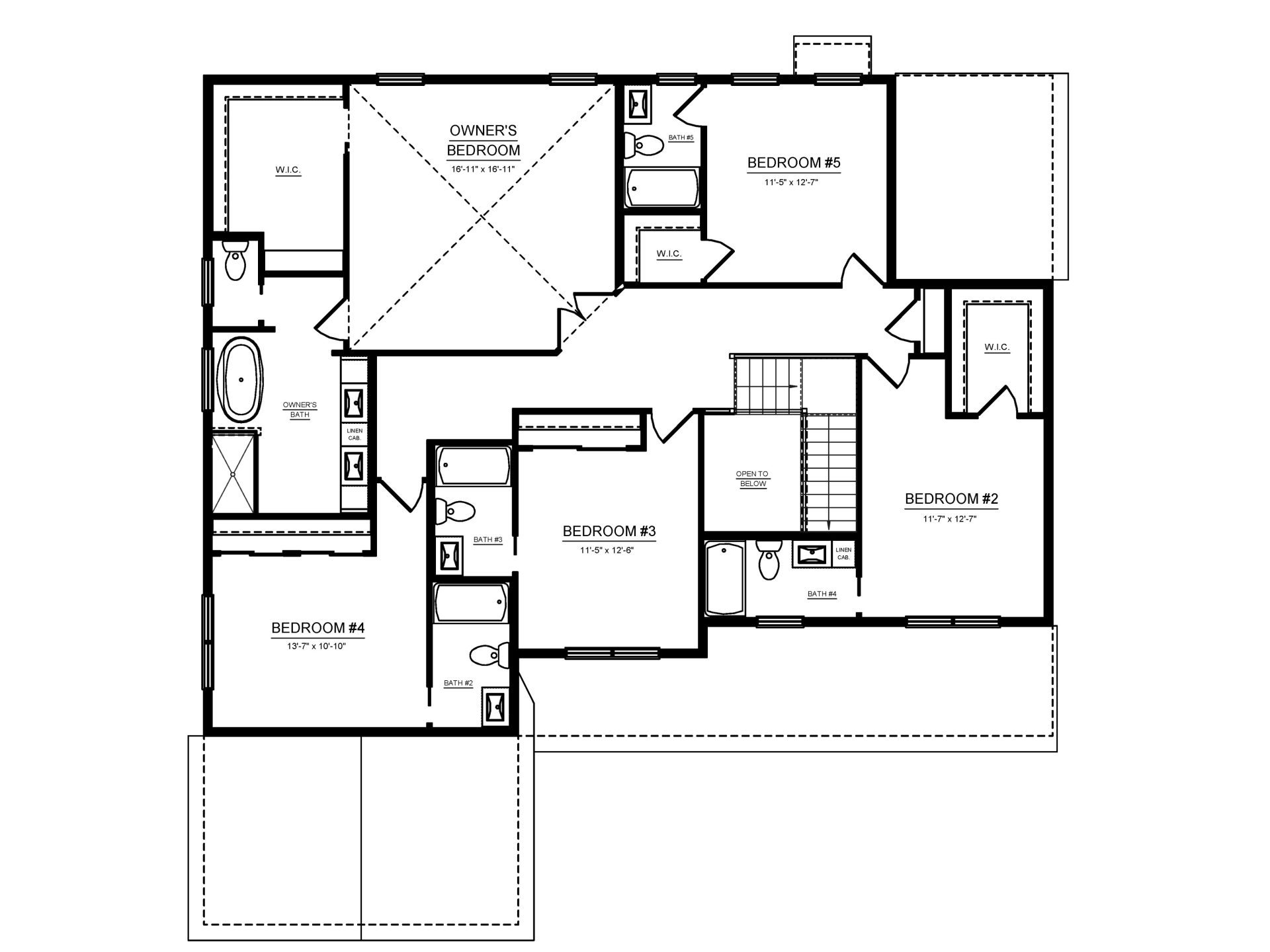 Main level floorplan featuring a three-car side-entry garage, study, family room, kitchen with island, breakfast area, laundry room, dining room, powder room, covered front porch, and rear composite deck.